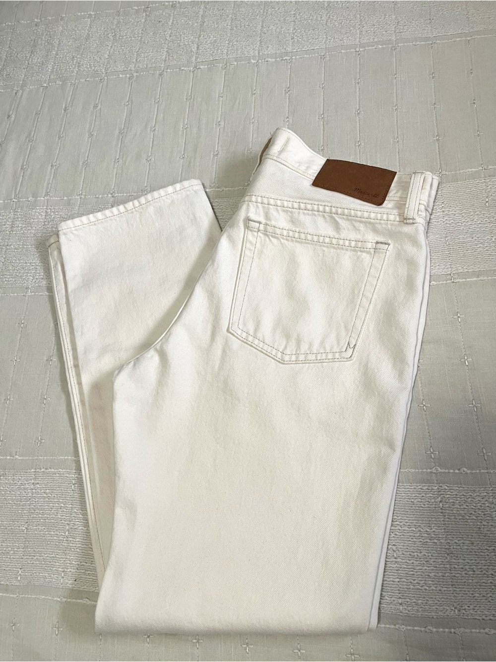 Madewell White Straight-Leg Jeans